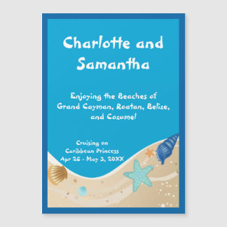 Beach Lovers Personalised Stateroom Door Marker