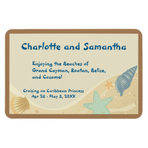Beach Lovers Personalised Stateroom Door Marker Magnet