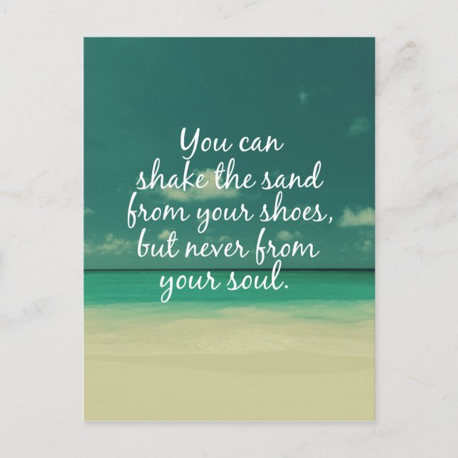 Beach Lovers Quote Postcard (Front)