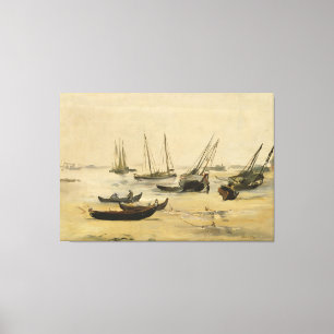 Beach, Low Tide Canvas Print