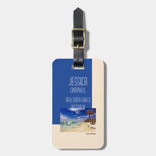 Beach LT08-0426 Luggage Tag (Front Vertical)