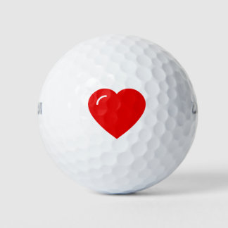 Beach Luv Heart Golf Balls