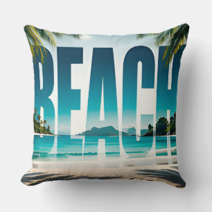 Beach Luxury Coastal Editorial Graphic Collection Cushion