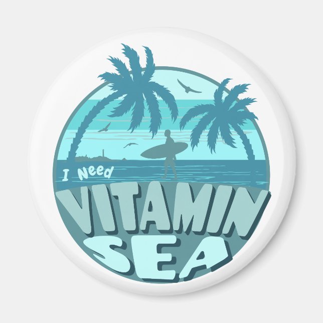 Beach magnet ocean magnet sea gift  (Front)