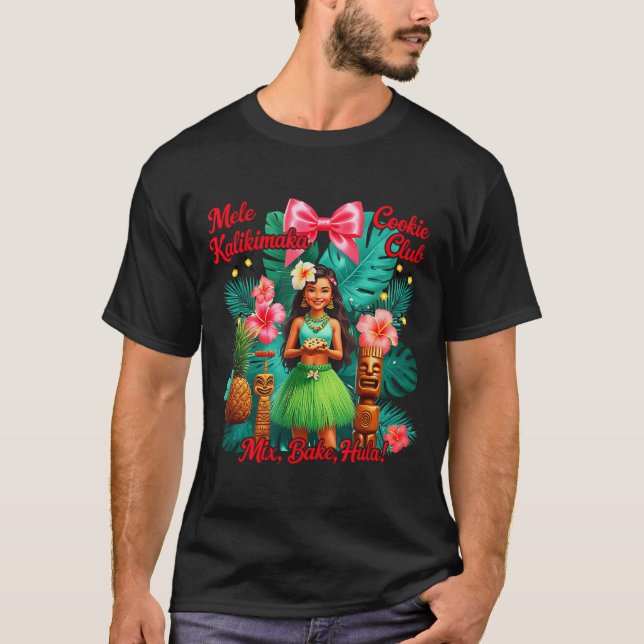 Beach Mele Kalikimaka Hawaiian Tail Party Santa Tu T-Shirt (Front)