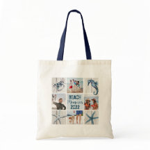 Beach Memories - 4 Custom Photo Tote Bag