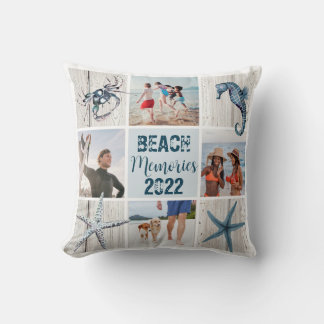 Beach Memories - 4 Custom Photos Cushion