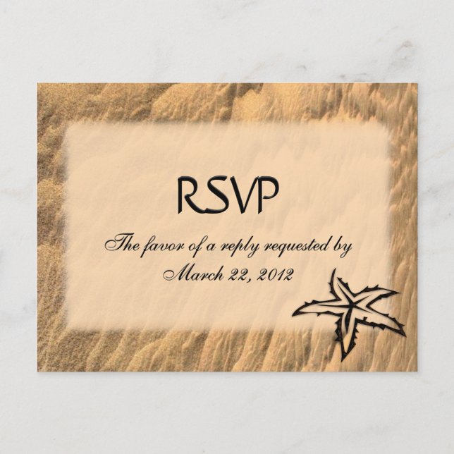 Beach Menu RSVP (Front)