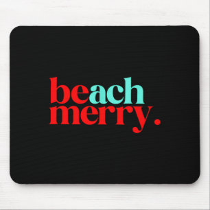 Beach Merry Christmas Funny Mouse Mat