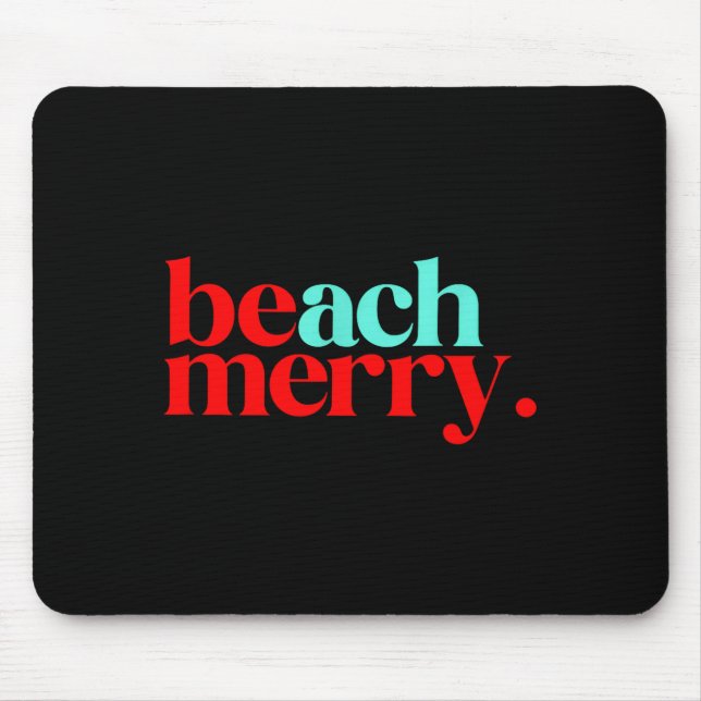 Beach Merry Christmas Funny  Mouse Mat (Front)