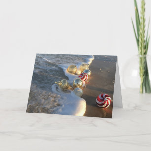 Beach Merry Christmas Holiday Card