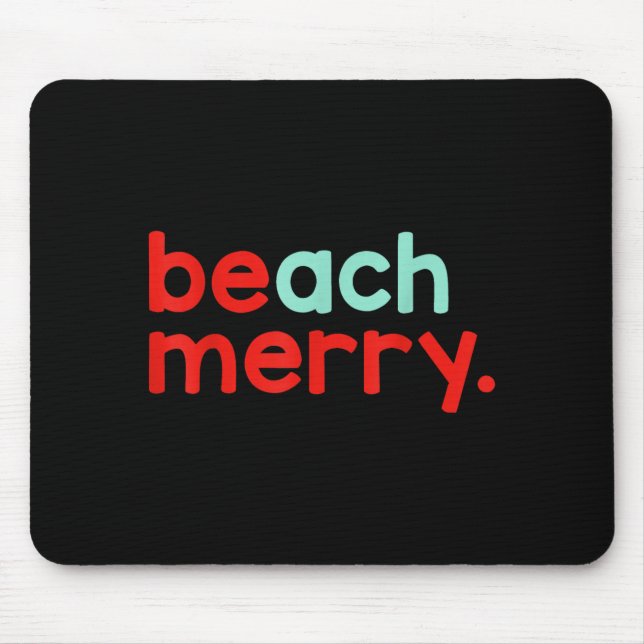Beach Merry Christmas  Mouse Mat (Front)