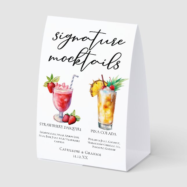 Beach Mocktails Strawberry Daiquiri Piña Colada (Front)