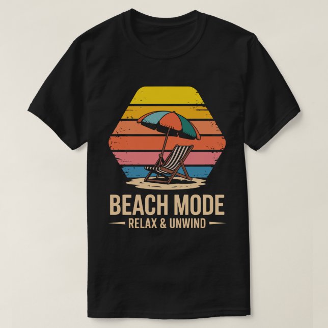Beach Mode Hexagon Tee (Design Front)