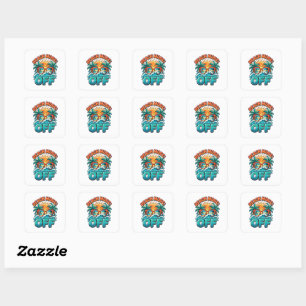 Beach Mode: Off Square Sticker