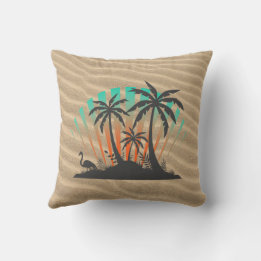 Beach Mode On Tropical Island Coastal Sand Ripple Cushion