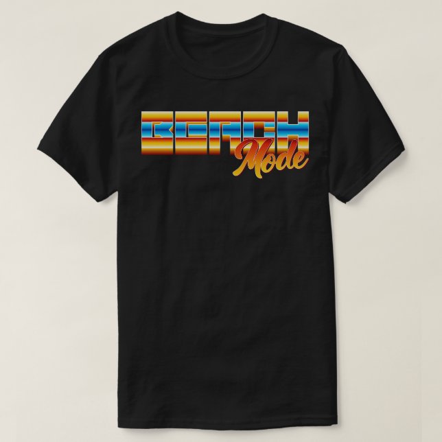 Beach Mode Retro 80s Neon T-Shirt (Design Front)