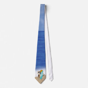 Beach Monkey cartoon fun tie