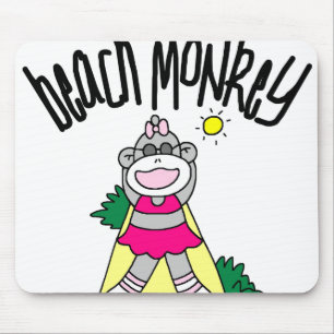 BEACH MONKEY MOUSE MAT