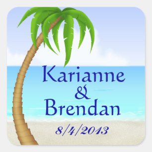 Beach Monogram Sticker - SRF