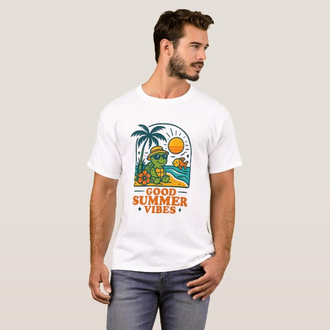 beach mood turtle T-Shirt (Front Full)