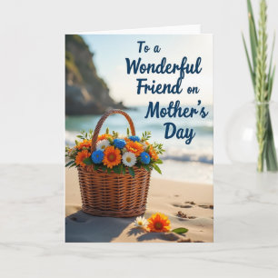 Beach Mothers Day Basket Card