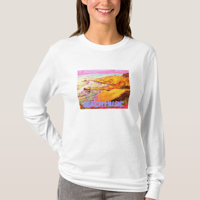 beach music art T-Shirt (Front)