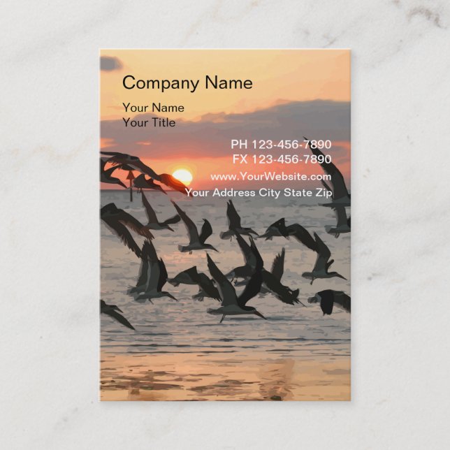 Beach Nature Business Cards (Front)