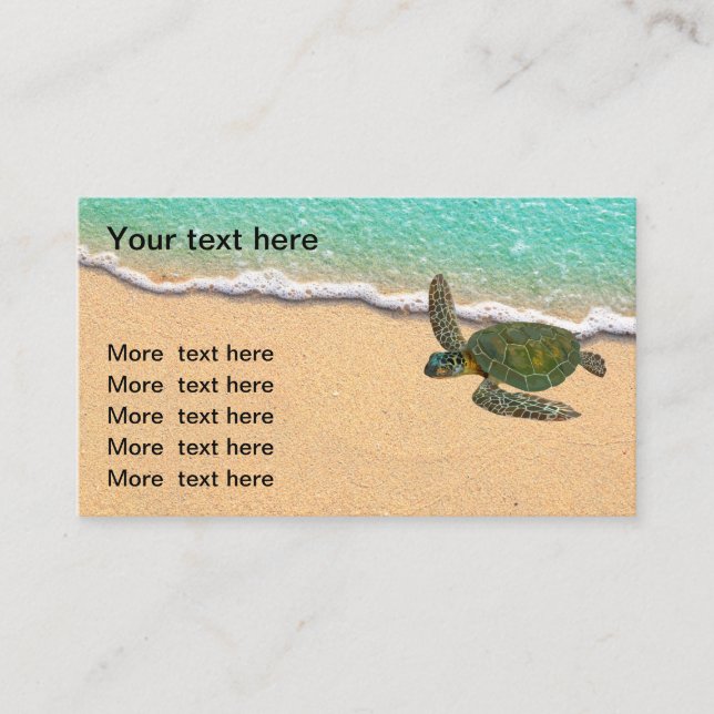 Beach Nature Coastal Theme Realtor Business Card (Front)