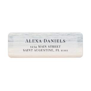 Beach Nautical Modern Return Address Label