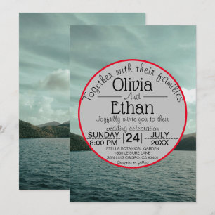 Beach nautical navy blue Wedding Invitation