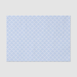 Beach Nautical Shell Pattern Light Blue and White Tissue Paper