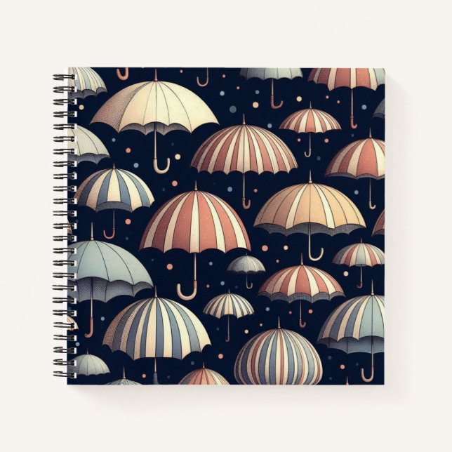 Beach Nights in The Rain Notebook (Front)
