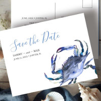 Beach Non Photo Wedding Save The Date Invitations