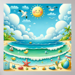 Beach Nursery Poster