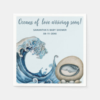 Beach Ocean baby shower Napkin