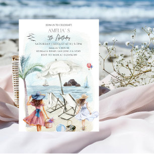 Beach Ocean Birthday Invite for Kids Party