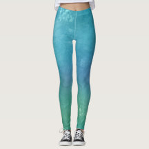 Beach Ocean Blue and Green Leggings