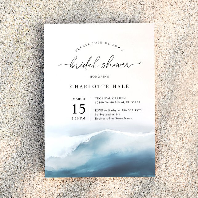 Beach Ocean Bridal Shower Invitation (Creator Uploaded)