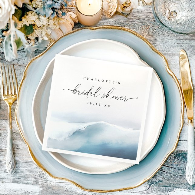 Beach Ocean Bridal Shower Napkin (Creator Uploaded)