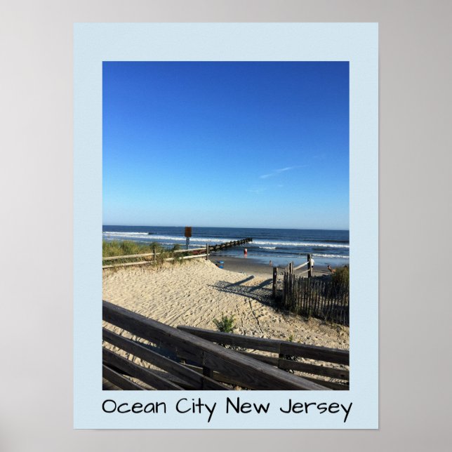 Beach Ocean City New Jersey Poster (Front)