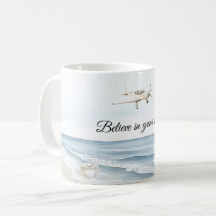 Beach Ocean Crab Airplane Coffee Mug