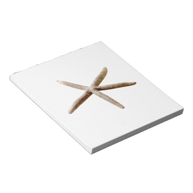 Beach Ocean Cream Starfish Notepad (Angled)
