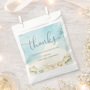 Beach Ocean Destination Wedding Thank You Favour Bags