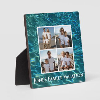 Beach ocean lake water personalise photo template plaque