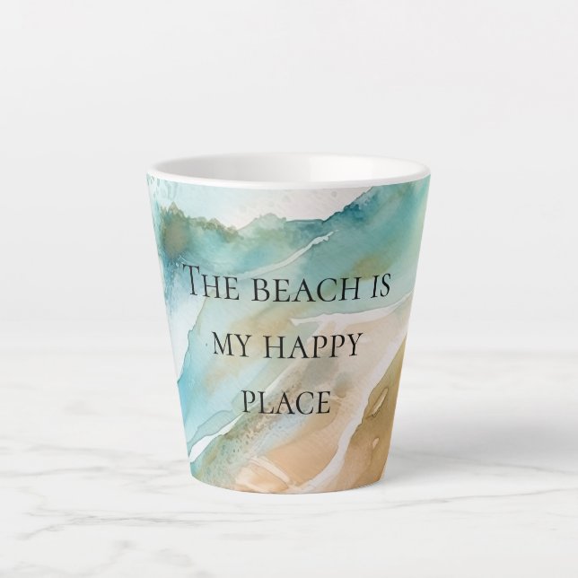Beach Ocean Latte Mug (Front)
