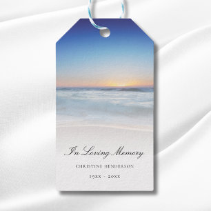 Beach Ocean Memorial or Funeral Tribute Gift Tags