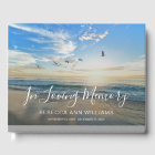 Beach Ocean Photo Memorial or Funeral Guest Book