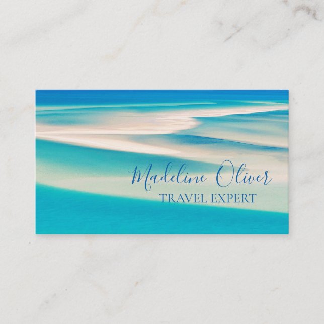 Beach Ocean Scene Photo Professional Business Card (Front)