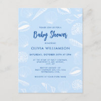 Beach Ocean Sea Shells Boy Baby Shower